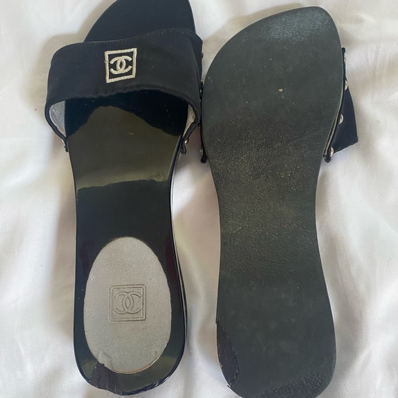 Classic Chanel black “dr Scholls” like sandals - Picture 4 of 11